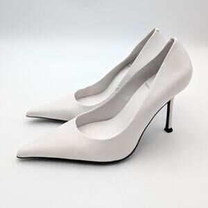 Jeffrey Campbell Risktaker Pointed Toe Pump Women's White Size US8.5 EU39